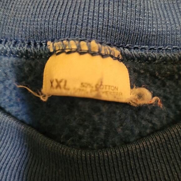 90s Patchwork Heart/Dove Print Crewneck Sweatshirt Mothers Mend Torn Hearts XXL - Picture 5 of 8